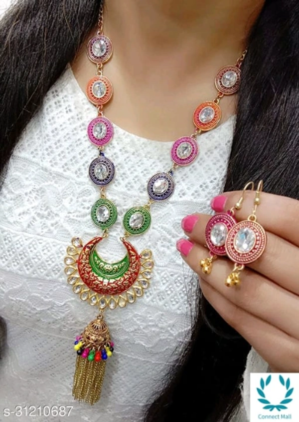 Beautiful Jewellery Sets - Multicolor, Alloy, Neckless And Earring, Multipack : 1